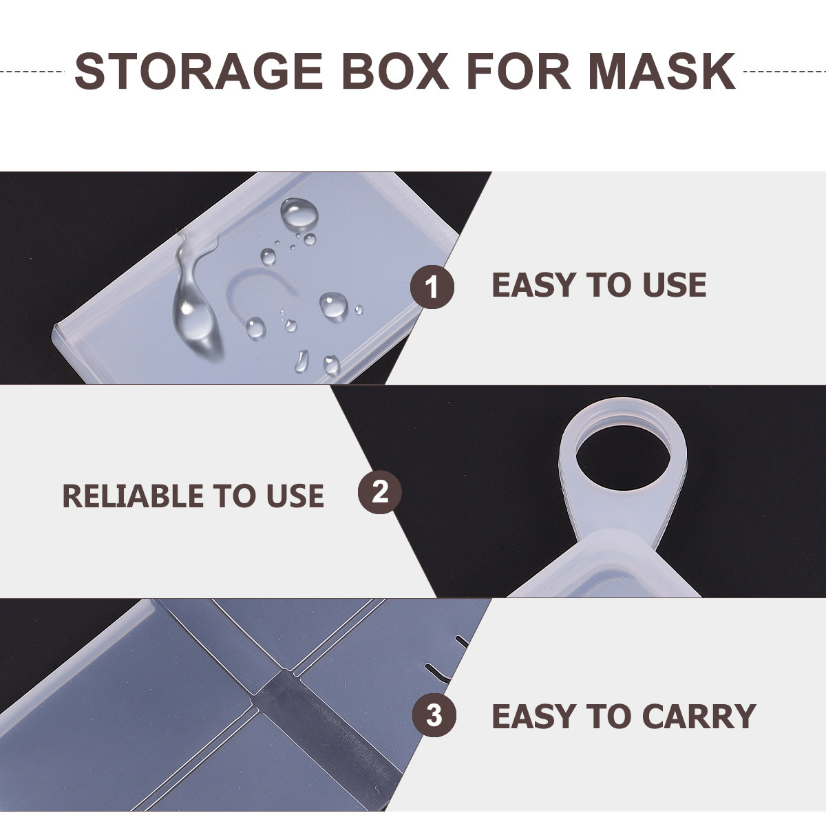 2 sztuki – płaskie, silikonowe – Face Mask Storage Box recenzja i cena